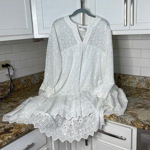 White embroidered NWT ZARA dress